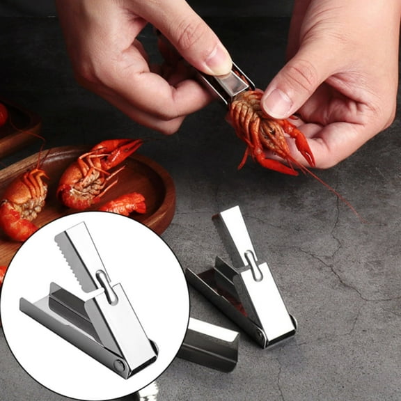 Vestitly Crayfish Sheller Lobster Sheller Deveiner Tool Tail Peeler Deveining Tool Stainless Opener Crayfish Opener Crayfish Quick Sheller Vegetable Cutter