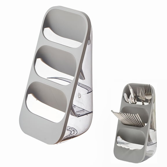 Vestitly Cutlery Holder Stand 3 Format Vertical Utensil Holders Kitchen Utensil Organizer For Countertop Cutlery Drainer Caddy Spoon Chopsticks Fork Holder Kitchen Utensil Holder Rack
