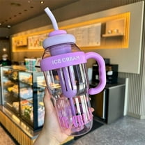 Vestitly Drinking Water Cups DisposableWater Bottle With Handle And Large Water Bottles For Girls With And Cap 40oz Gym Sports Water Bottle