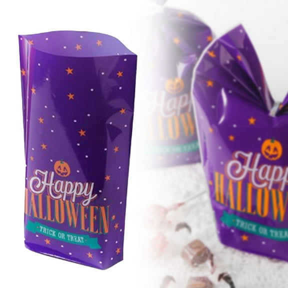 Vestitly Food Storage Healeved 50 Pcs Halloween Candy Bags Halloween Decorations Halloween Bags Halloween Bags For Candy Halloween Bags Halloween Party Stuff Flat