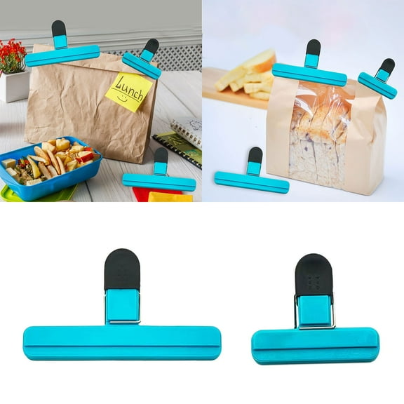 Vestitly Food Tongs TweezerChip Bag Clips HIA Stylish Wide Open Bag Clips For Food Storage Heavy Seal Grip