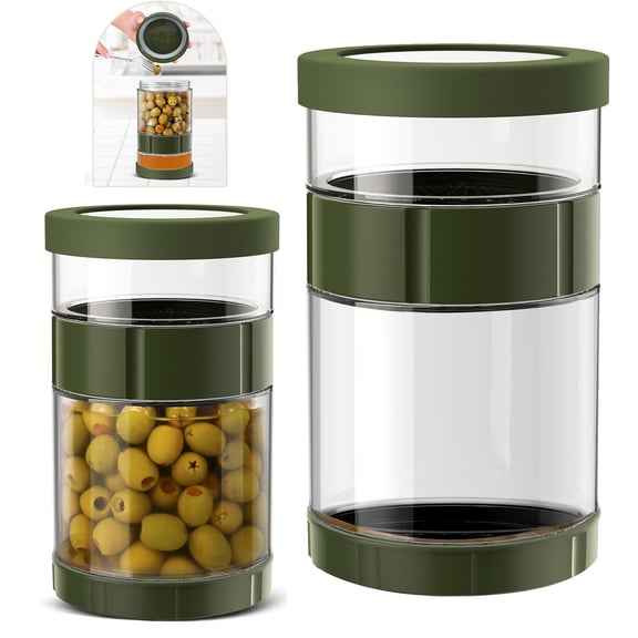 Vestitly Glass Pickle Jar Green C