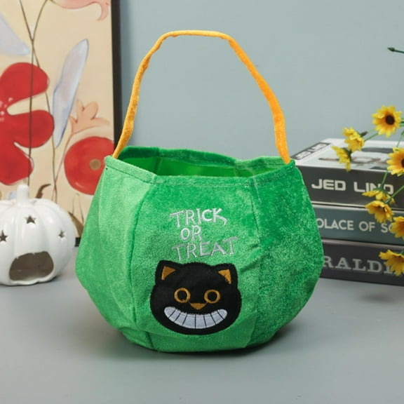 Vestitly Halloween Candy Bag Green Cat