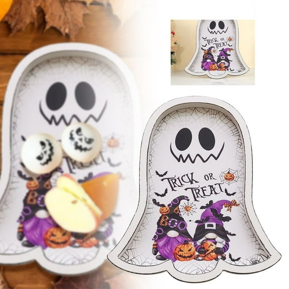 Vestitly Halloween Ghost Tray White A