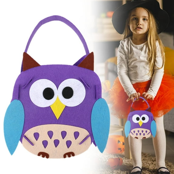 Vestitly Halloween Non Woven Diy Candy Bag Props Children's Purse DIY Material Bag Pumpkin Bat Halloween