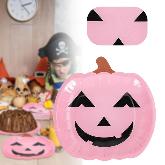 Vestitly Halloween Pumpkin 9-Inch Cake Pan 20 Pieces Pink