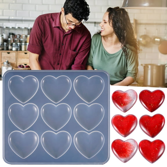 Vestitly Handmade Heart Shaped Cake Tools Multiple Hearts Silicone Epoxy Resin Tools