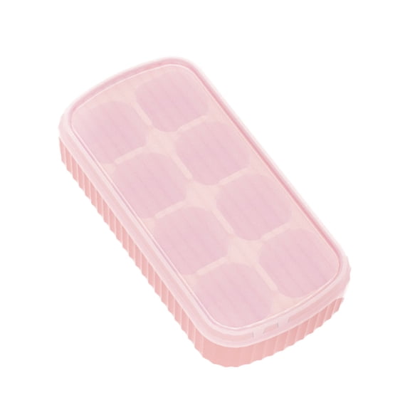 Vestitly Ice Cube Mold Silicone Ice Tray Mold Ice Box 8 Holes Lazy Ice Tray Demoulding In One Second Ice Cube Mold