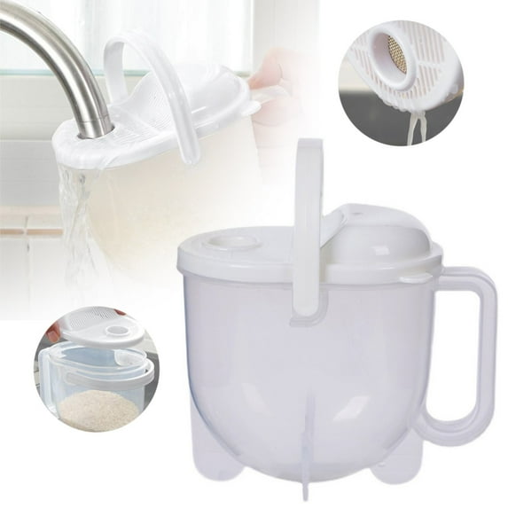 Vestitly Kitchen Hand Rice Washing Machine Plastic Rice Washing Tools Multifunctional Rice Sieve With Lid Basket Rice Tank Basin And Rice Bucket
