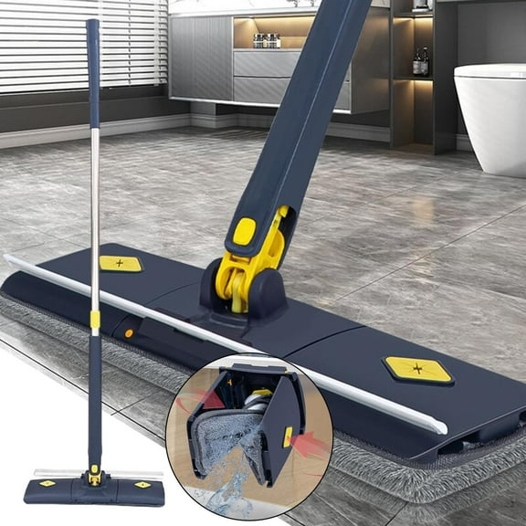 Vestitly Mop With Scraper To Clean Glass Walls And Ceilings, Lazy Artifact, Dry And Wet Mop Without Hands Washing
