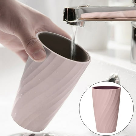 Vestitly Pink Threaded Double-Layer Mouthwash Cup