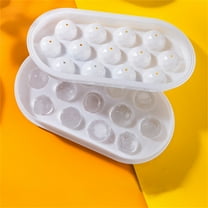 Vestitly Stackable Round Ice Cube Tray Set With Lid & – Create 4~13PCS Round Ice Ice Trays For Freezer Is Easy To Release & Sturdy– Small Pellet Ice Maker For Drinks