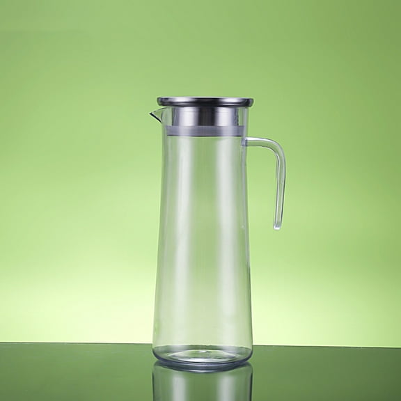 Vestitly Water Pitcher with Lid Cold Water Bottle Ice Tea Pitcher For Fridge Cold Drink Pitcher Lemonade Dispenser Small Containers Wine Refrigerator Water Jug,Clear,3.6*9.44 Inch