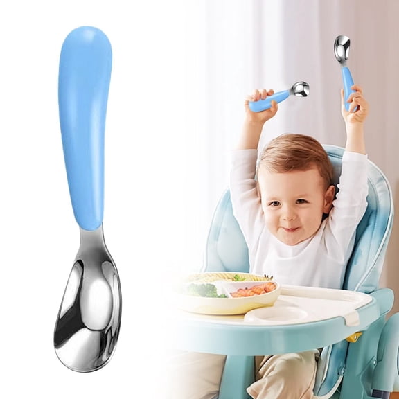 Vestitly Yuanbao Spoon （1/2pc） Baby 316L Stainless Learning To Eat Independently Spoon Baby Feeding Special Children's Tableware For Home Use