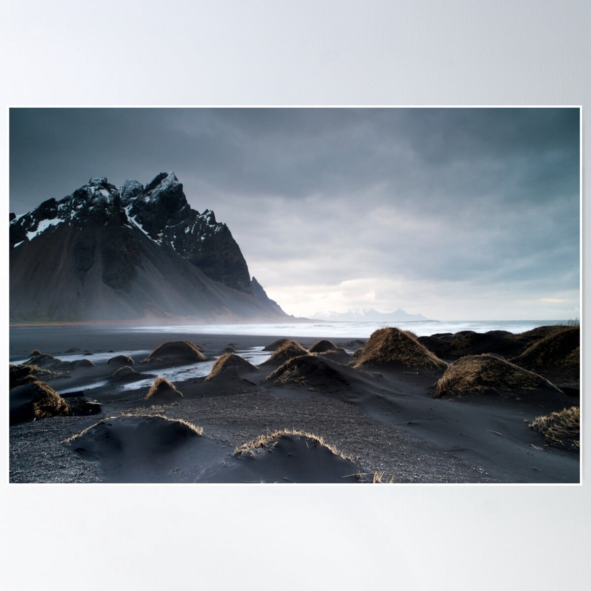 Curated visual reference: Vestrahorn Mountains On The South Iceland Coast Poster Wall Art Photo Inspiration