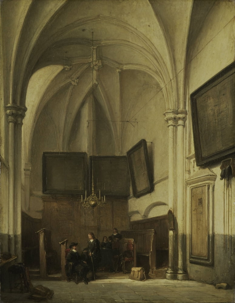 Vestry Of The Church Of St Stephen In Nijmegen Canvas Art - (18 x 24)