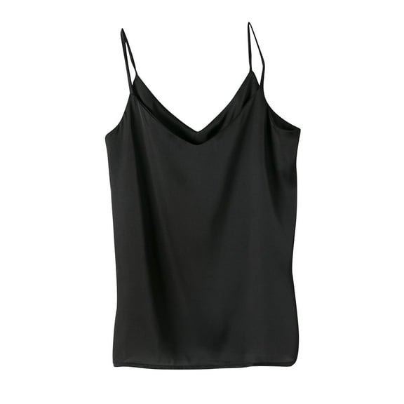 Vests Top for Women Satin Tank Tops Silk Camisoles Women's Undershirt Spaghetti Strap Satin Vest Tops V Neck Casual Shirt Basic Blouses Summer Gym Workout Yoga Top