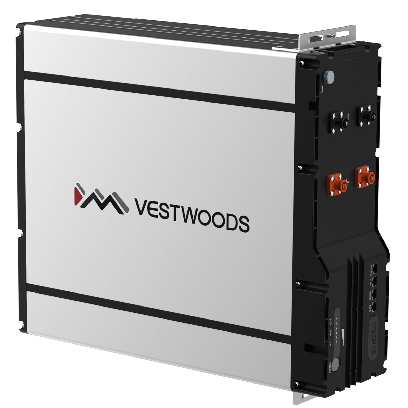Vestwoods Lightweight Alloy 48V Lithium Solar Battery 100Ah, 5120Wh 16-cell LiFePO4 Battery, Rack \u0026 Wall Mounted, 15 Years Lifespan, 5120W Output, IP54 for Off-grid Energy Storage, RV, Marine, Yacht