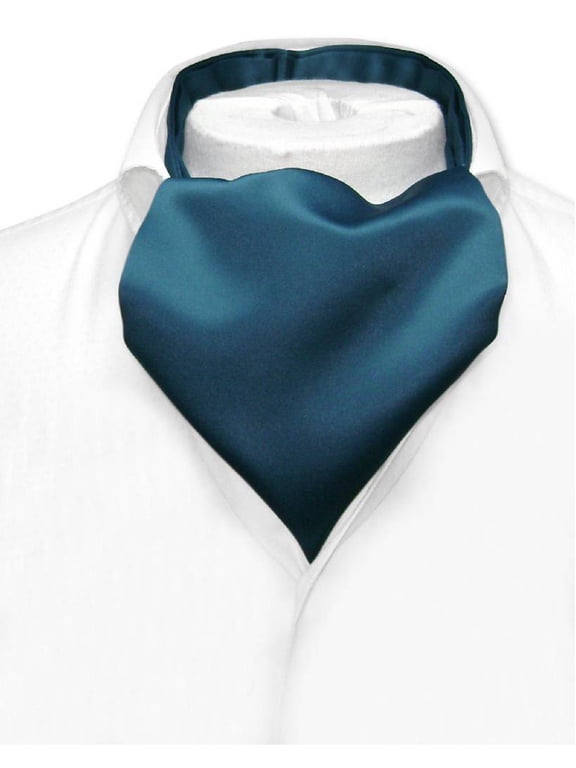 ASCOT Solid BLUE SAPPHIRE Color Cravat Men's Neck Tie