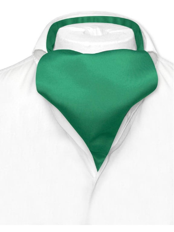 ASCOT Solid EMERALD GREEN Color Cravat Men's Neck Tie