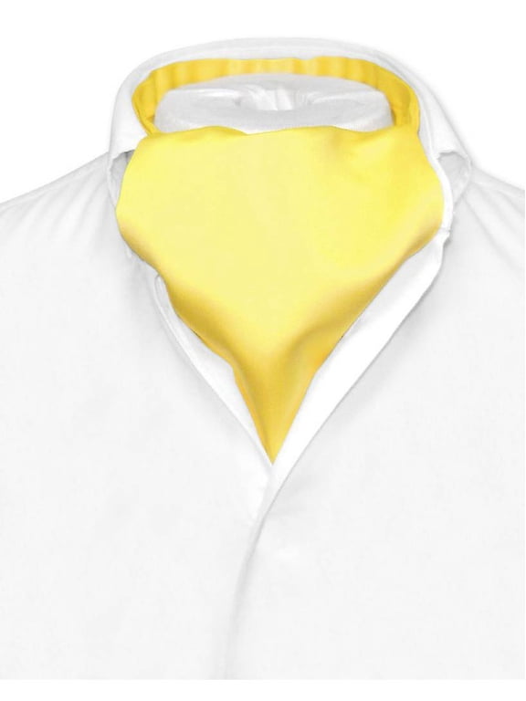 ASCOT Solid GOLDEN YELLOW Color Cravat Men's Neck Tie