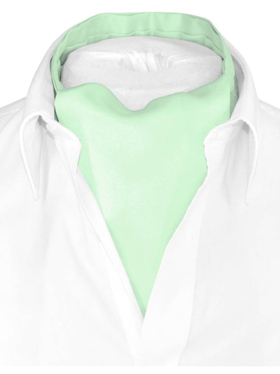 ASCOT Solid LAUREL GREEN Color Cravat Men's Neck Tie