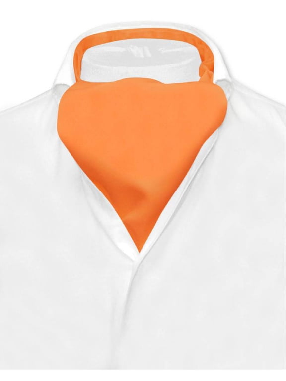 ASCOT Solid ORANGE Color Cravat Men's Neck Tie