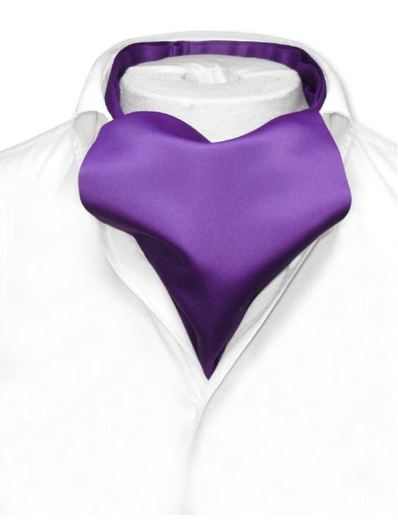 ASCOT Solid PURPLE INDIGO Color Cravat Men's Neck Tie