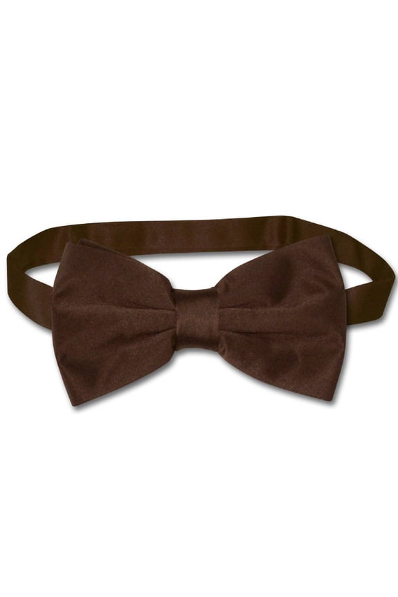 BOWTIE Solid CHOCOLATE BROWN Color Men's Bow Tie for Tux or Suit