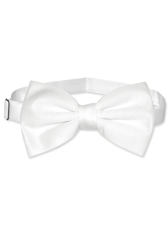 BOWTIE Solid WHITE Color Men's Bow Tie for Tuxedo or Suit