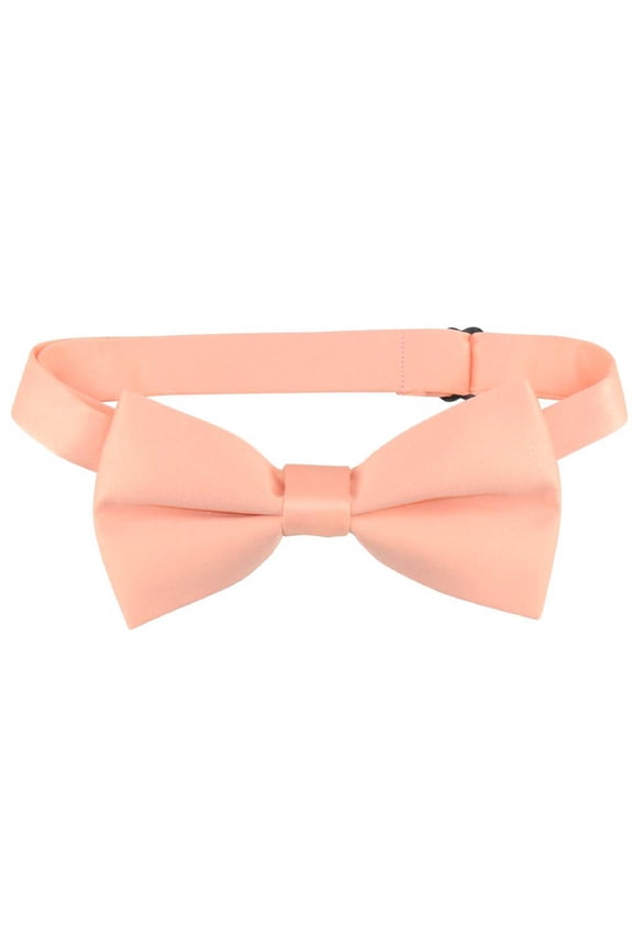 BOY'S BOWTIE Solid PEACH Color Youth Bow Tie