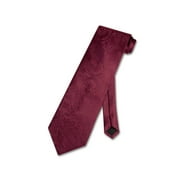 Vesuvio Napoli NeckTie BURGUNDY Color Paisley Design Men's Neck Tie