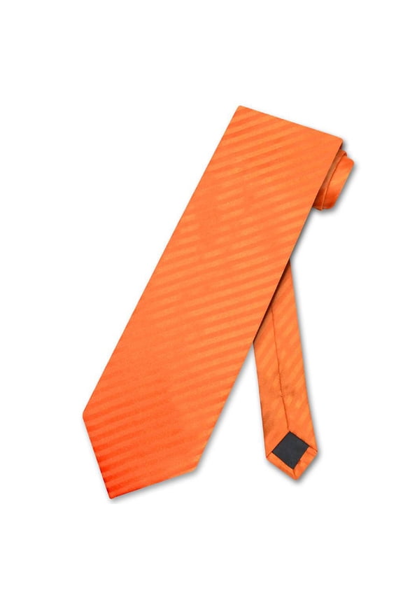 NeckTie ORANGE Striped Vertical Stripes Design Men's Neck Tie