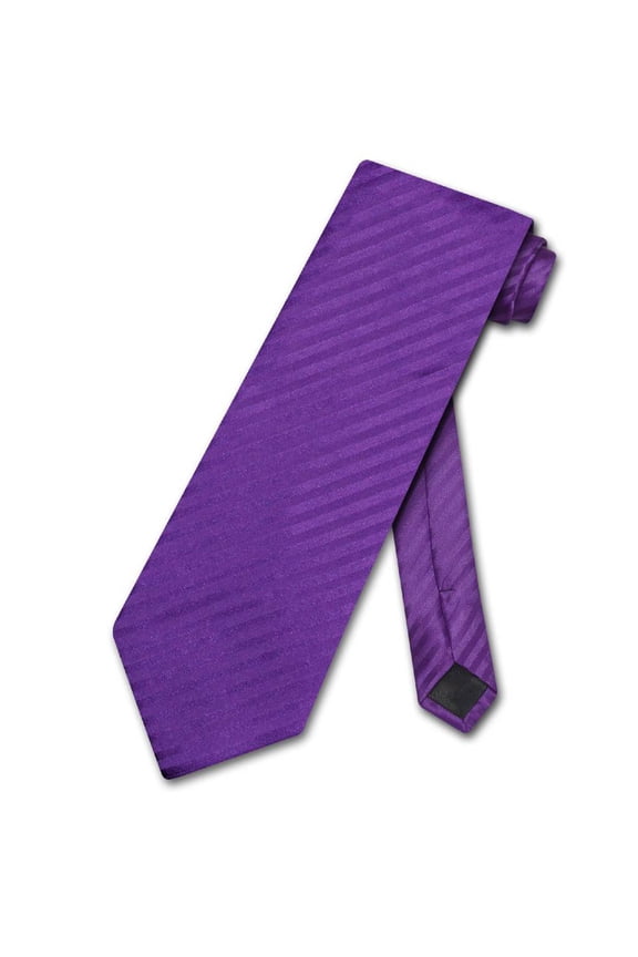 NeckTie PURPLE Striped Vertical Stripes Design Men's Neck Tie
