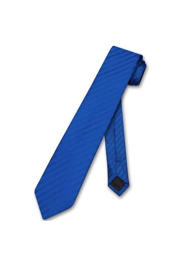 NeckTie ROYAL BLUE Vertical Stripes SKINNY 2.5" Men's Neck Tie