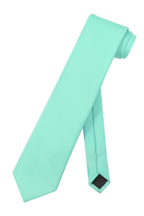 NeckTie Solid EXTRA LONG AQUA GREEN Color Men's XL Neck Tie