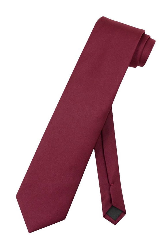 NeckTie Solid EXTRA LONG BURGUNDY Color Men's XL Neck Tie