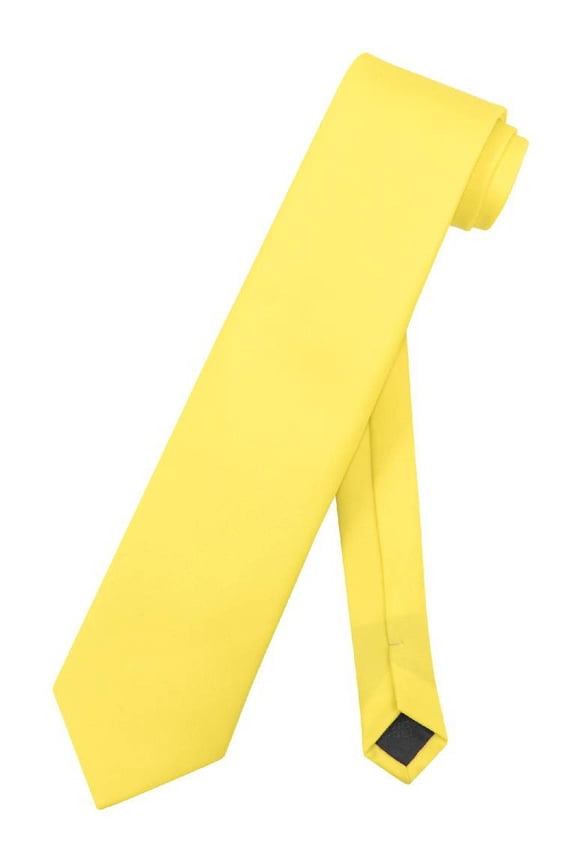 NeckTie Solid EXTRA LONG GOLDEN YELLOW Color Men's XL Neck Tie
