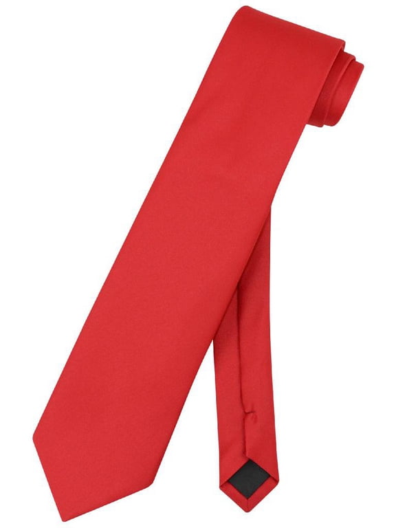 NeckTie Solid EXTRA LONG RED Color Men's XL Neck Tie