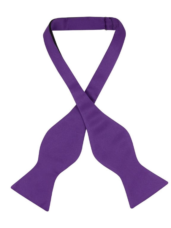 SELF TIE Bow Tie Solid PURPLE INDIGO Color Men's BowTie