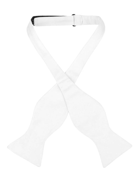 SELF TIE Bow Tie Solid WHITE Color Men's BowTie