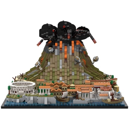 Vesuvius Pompeii Castle Palace Building Block Set Compatible 21058 Pyramid Toy Bricks Adult Kids Birthday Christmas Gifts