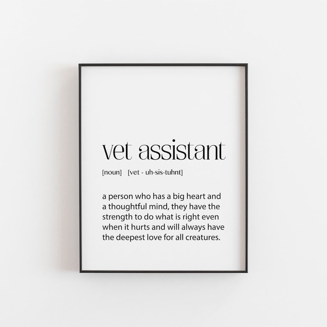 Vet Assistant Wall Art, Definition, Christmas, Office, Gallery Wall And ...