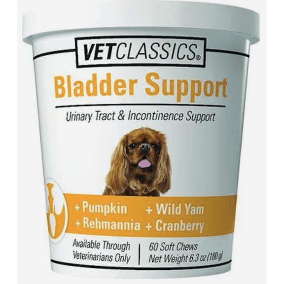 Vet Classics Bladder Support Urinary Tract & Incontinence Support Dog Supplement, 60 Soft Chews