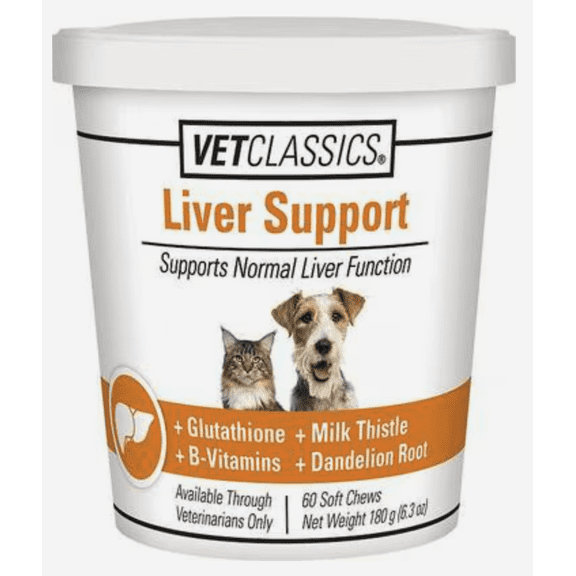 Vet Classics Liver Support Soft Chews Dog & Cat Supplement, 60 count