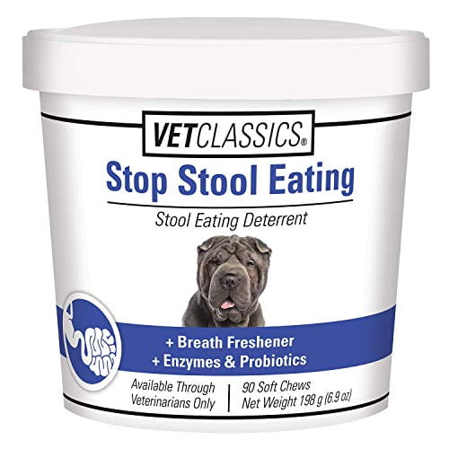 Medication Stools Vet Classics Stop Stool Eating for Dogs, Plus Breath Freshener with ...
