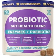 Probiotic & Digestive Enzyme Chews for Dogs - Gut Health, Diarrhea & Allergy Relief - Pumpkin & Omega-3 Prebiotic Supplement