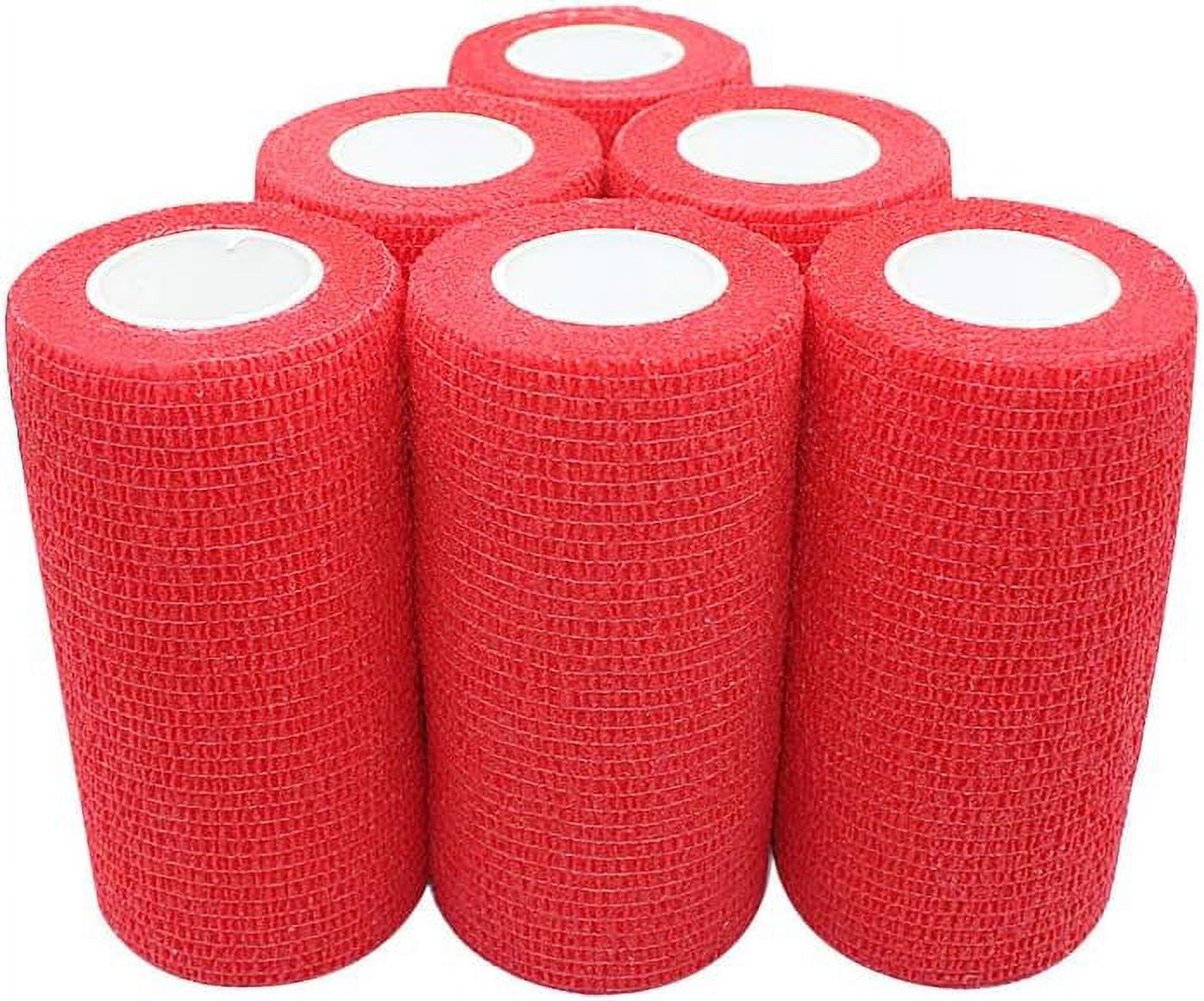 Vet Wrap Adhesive Bandages 4 Inch X 6 Pack Self Adherent Cohesive