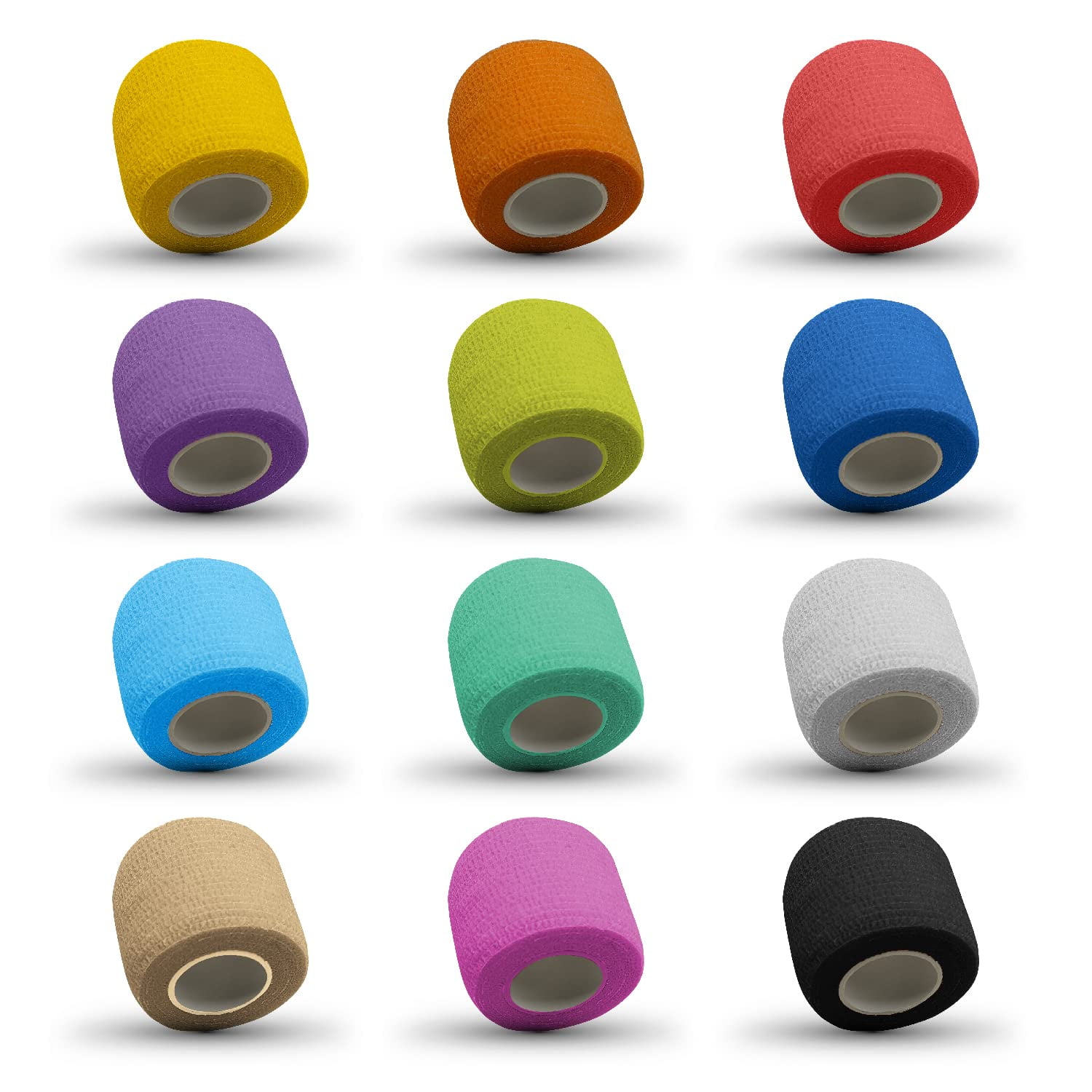 Vet Wrap from Wusi Pack of 12 Self Adhesive Bandage Wrap, 2”x 5 Yards