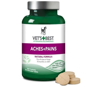 Vets Best Aches + Pains Dog Supplement for Hip and Joint Support - 50 Chewable Tablets